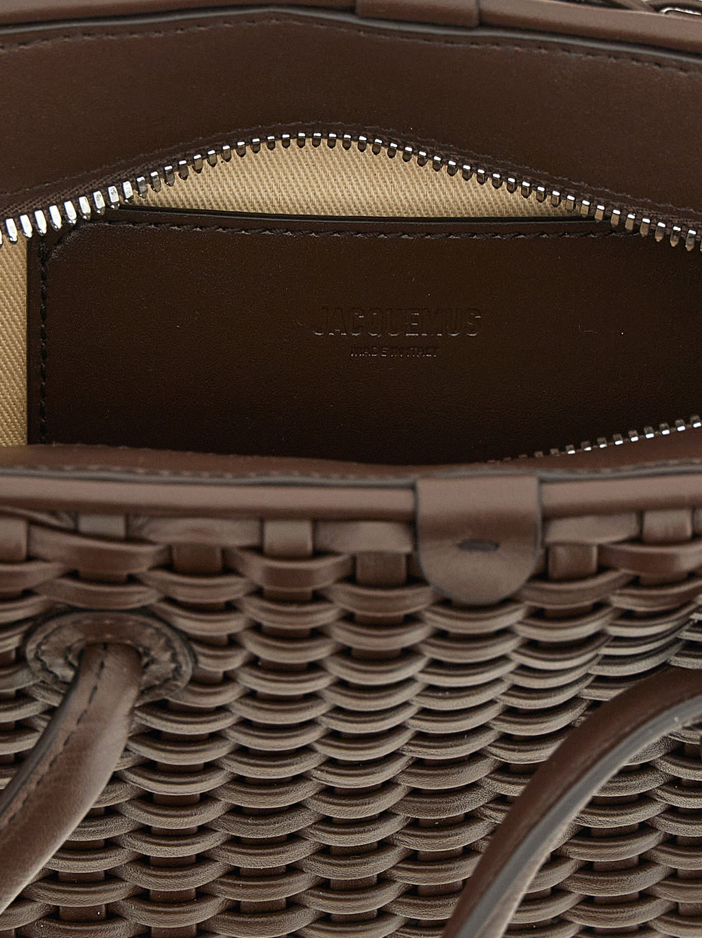 Brown Cotton Handbag
