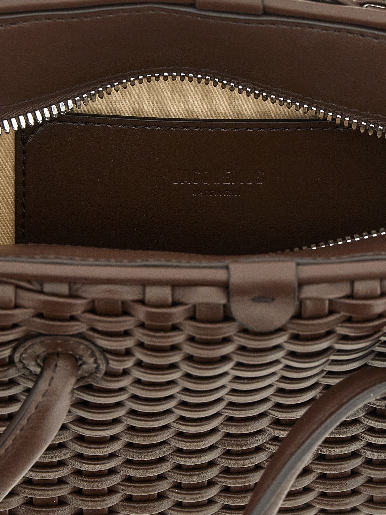 Brown Cotton Handbag