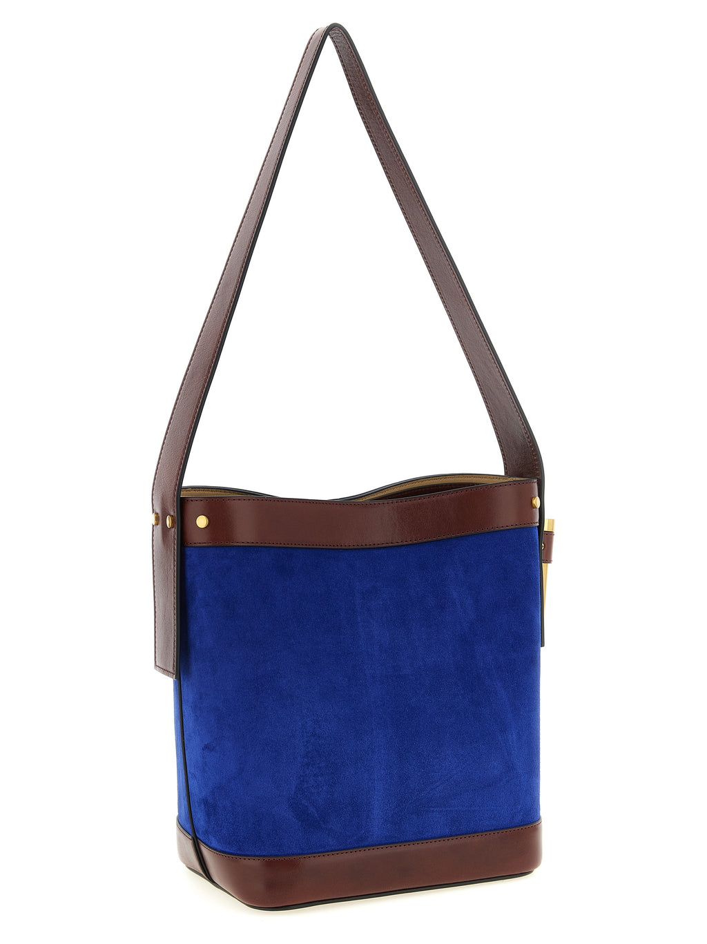 Blue Calfskin Shoulder Bag