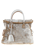 Silver Lambskin Handbag