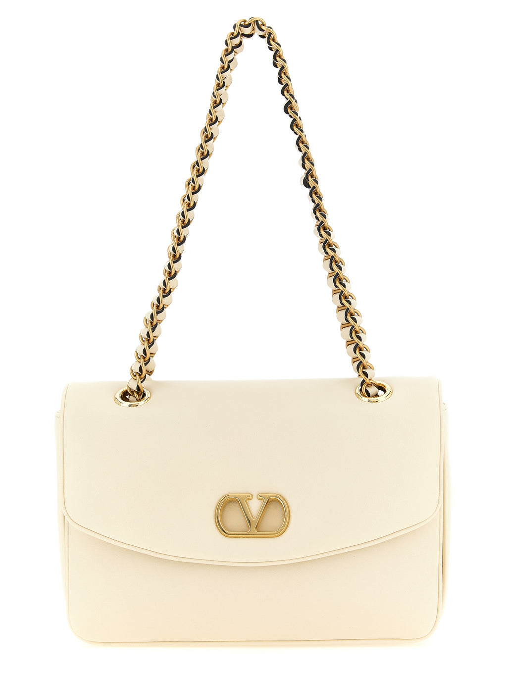 White Lamb Leather Shoulder Bag