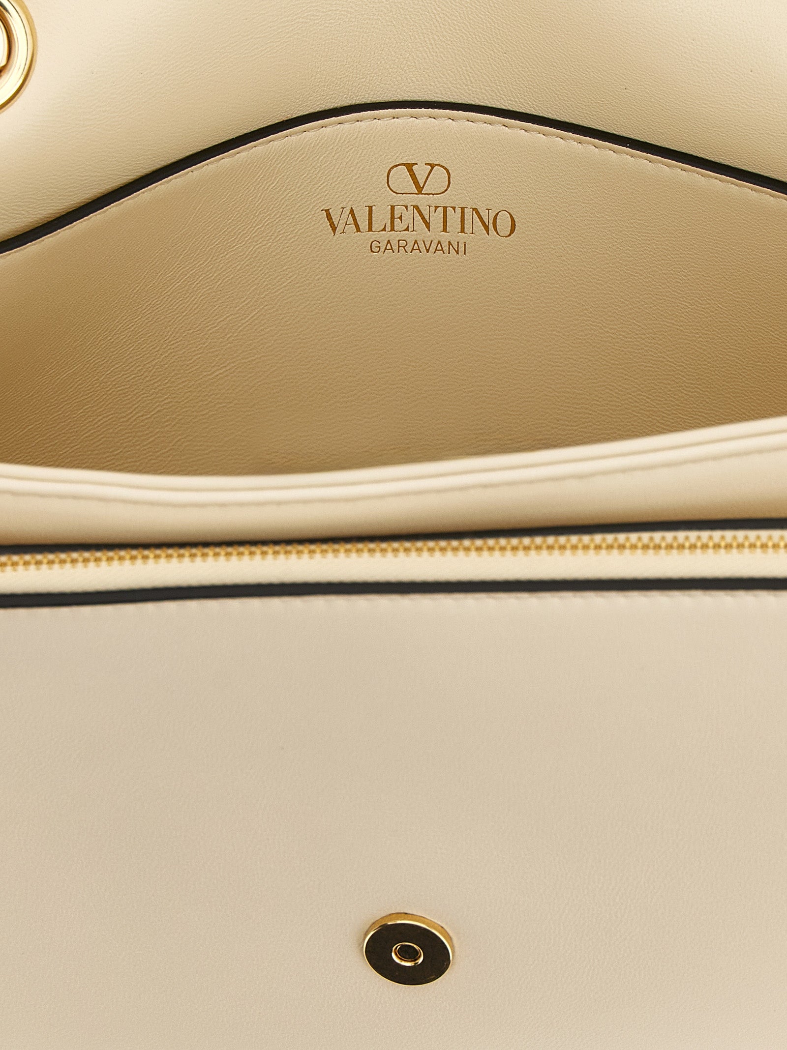White Lamb Leather Shoulder Bag