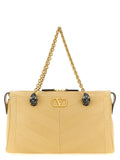 Beige Lamb Leather Shoulder Bag