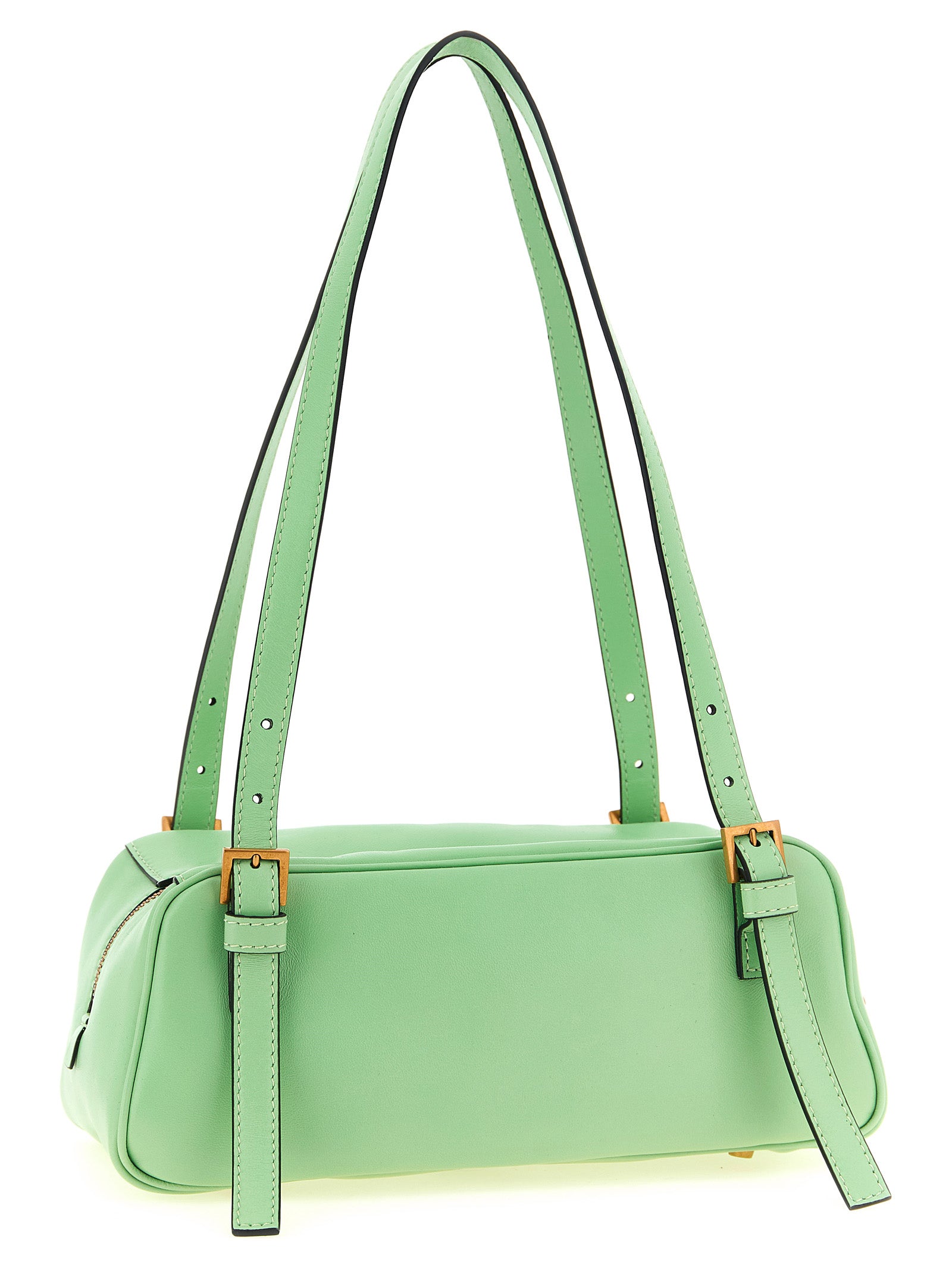 Bicolor Lamb Leather Shoulder Bag