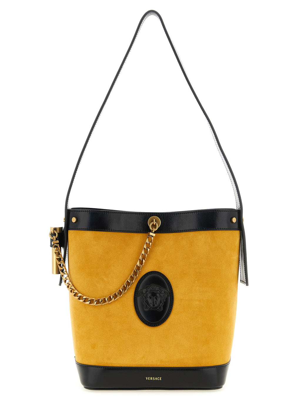 Bicolor Calfskin Shoulder Bag