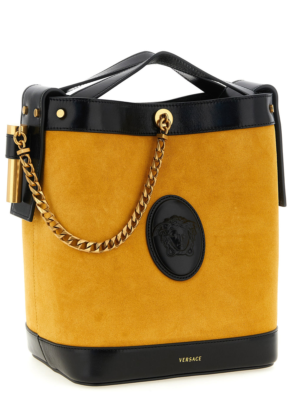 Bicolor Calfskin Shoulder Bag