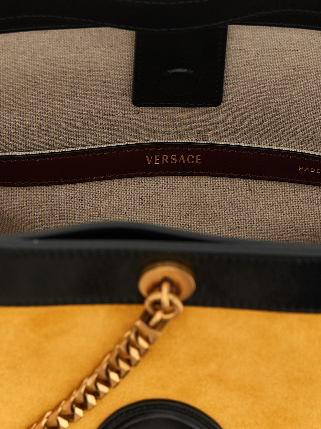 Bicolor Calfskin Shoulder Bag