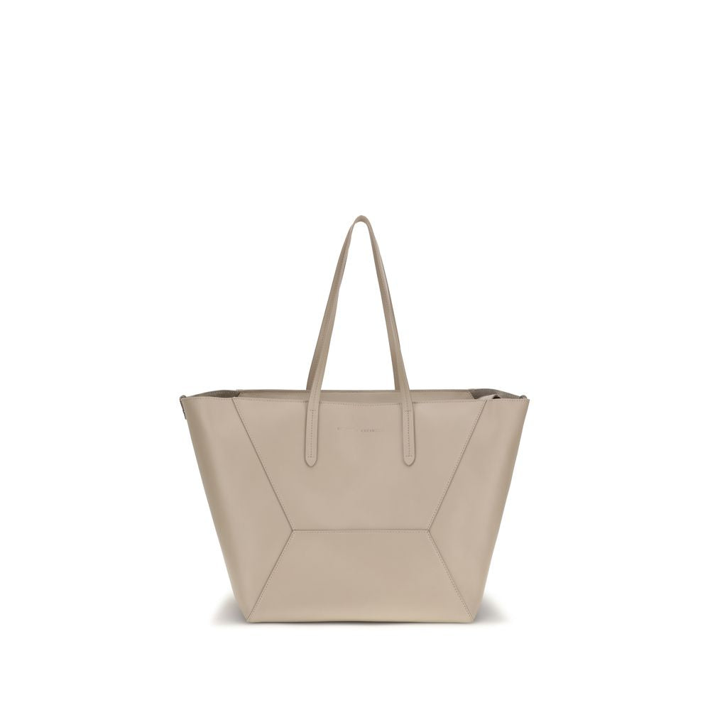 Beige Calf Leather Bos Taurus Shoulder Bag