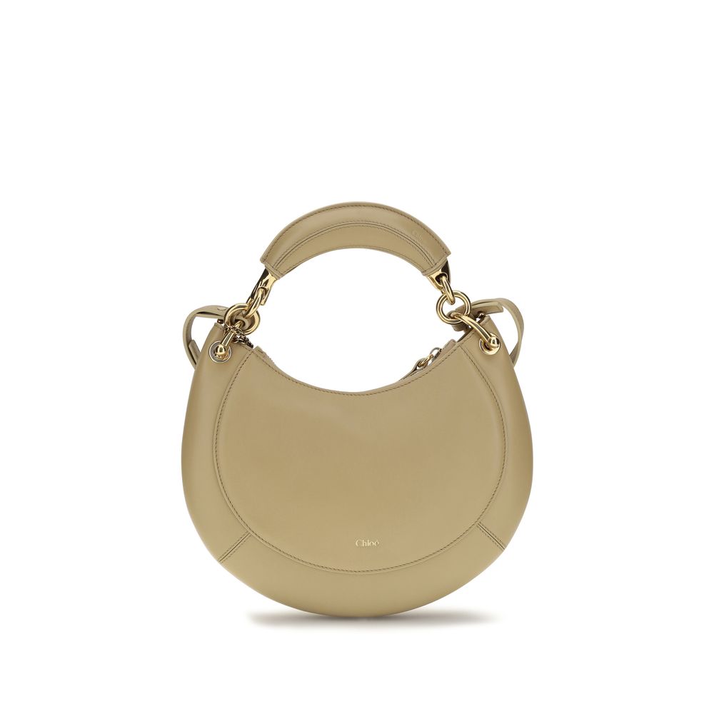 Beige Calf Leather Bos Taurus Shoulder Bag