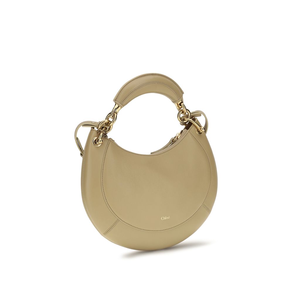 Beige Calf Leather Bos Taurus Shoulder Bag
