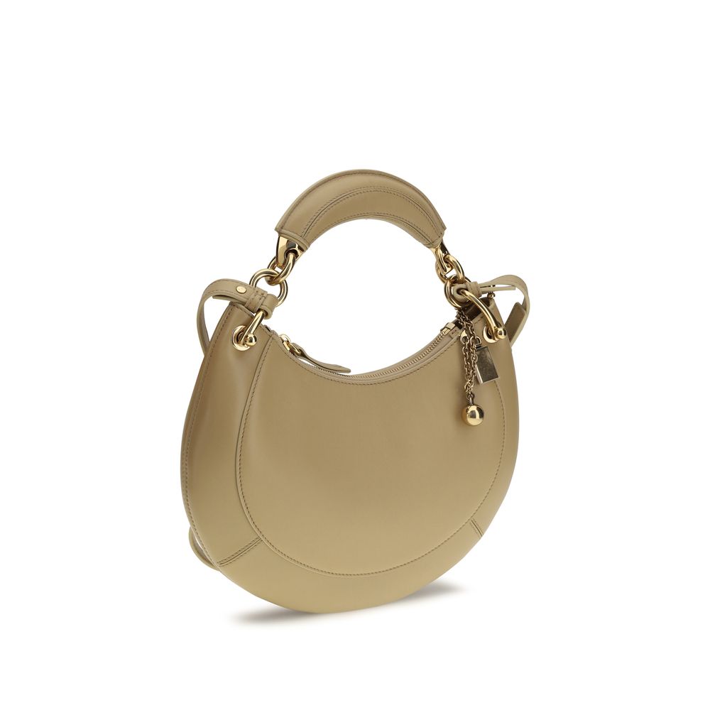 Beige Calf Leather Bos Taurus Shoulder Bag