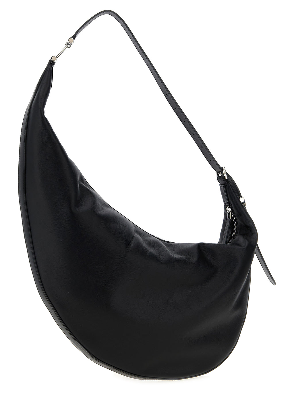 Black Calfskin Shoulder Bag