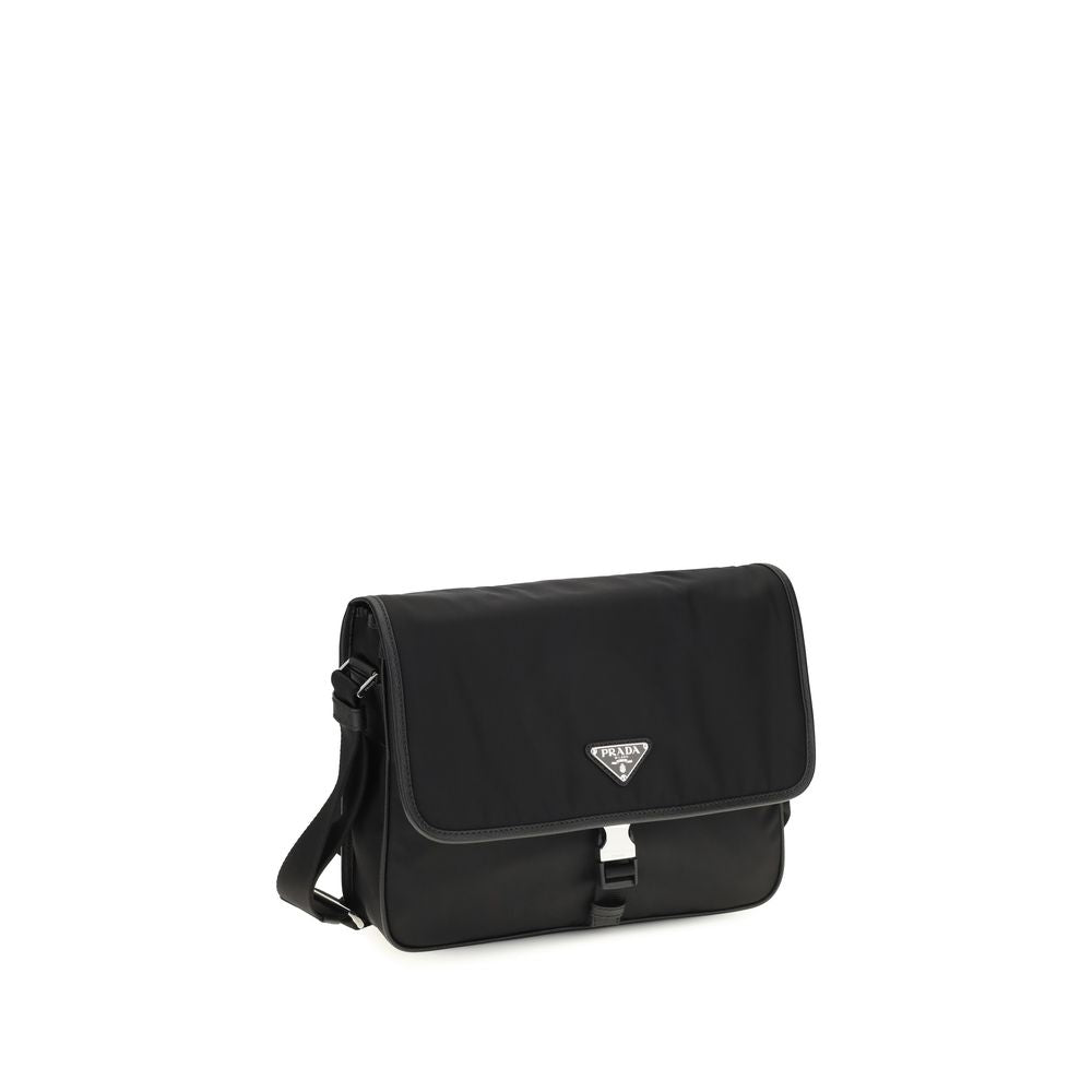 Black Recycled Polyamide Shoulder Bag