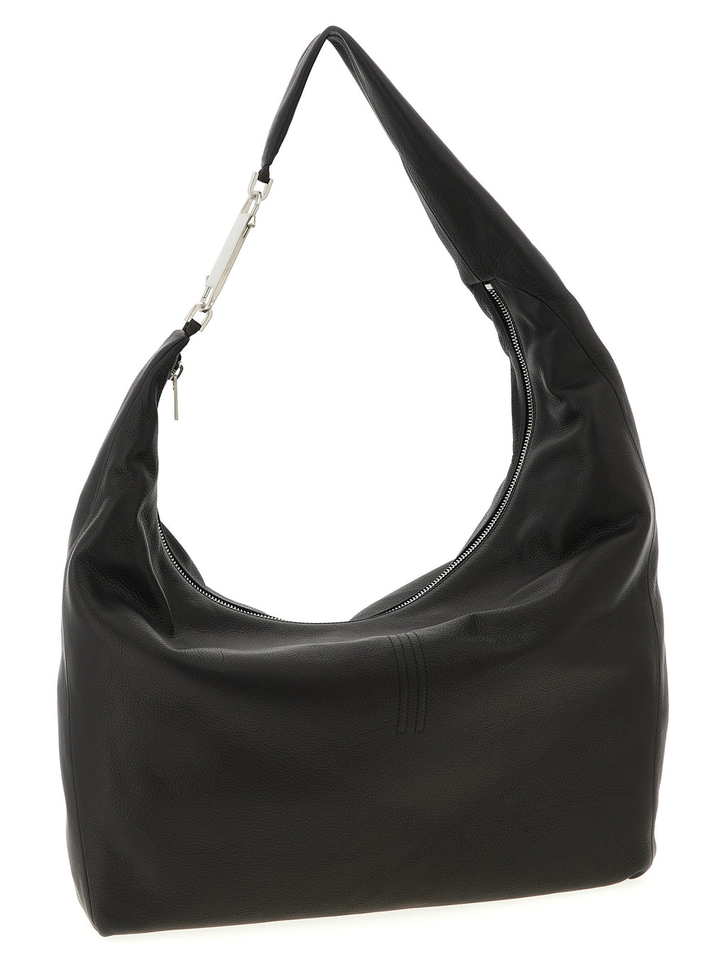 Black Calfskin Shoulder Bag