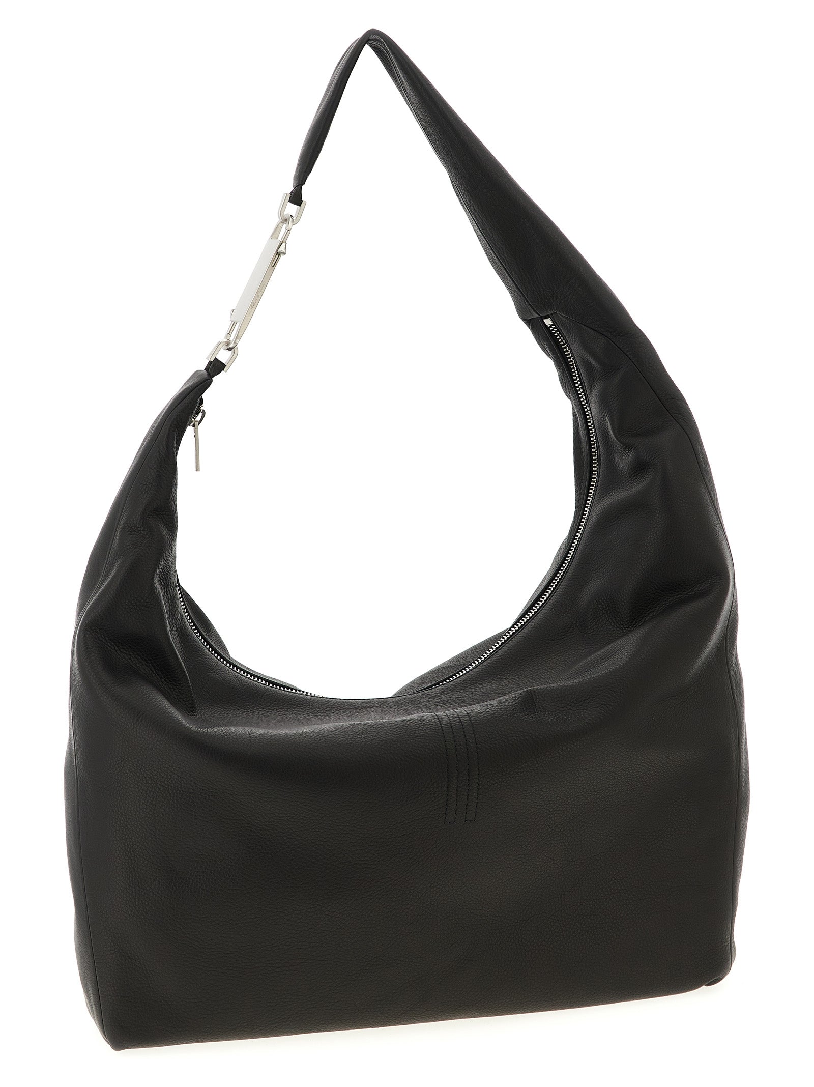 Black Calfskin Shoulder Bag