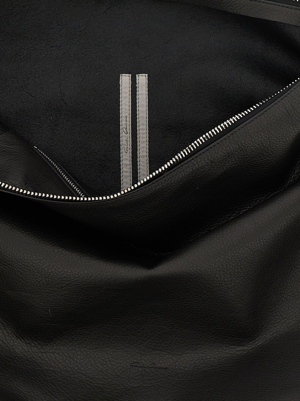 Black Calfskin Shoulder Bag