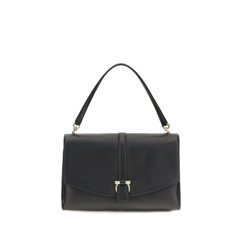 Black Calf Leather Bos Taurus Shoulder Bag