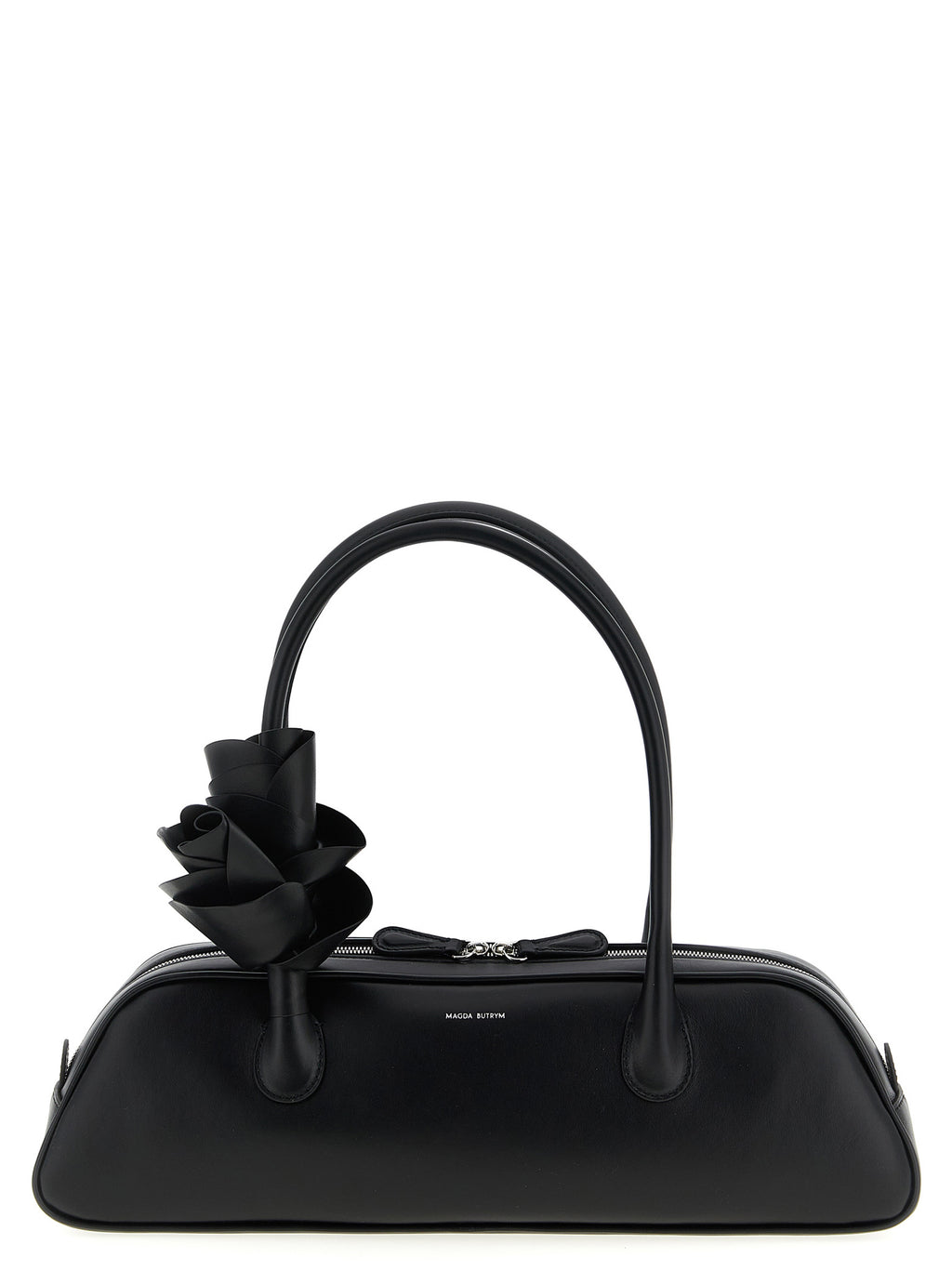 Black Calfskin Shoulder Bag