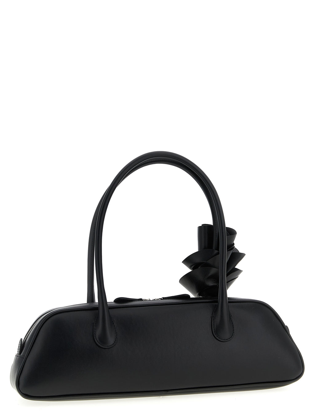 Black Calfskin Shoulder Bag