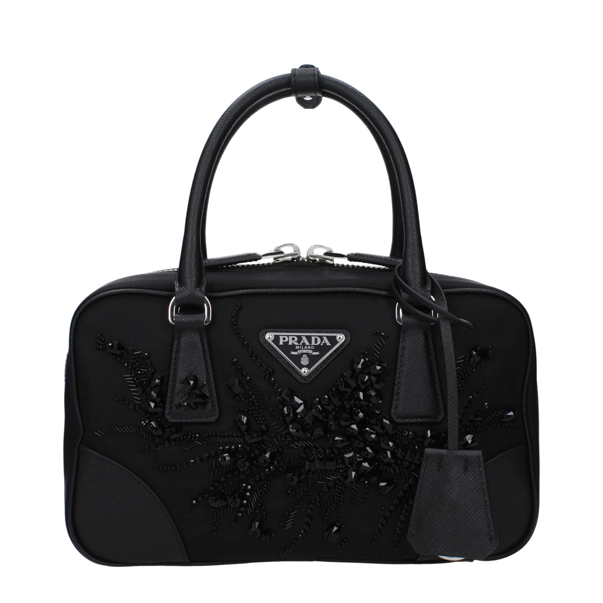 Black Fabric Handbag