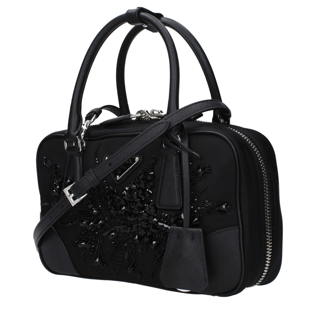 Black Fabric Handbag