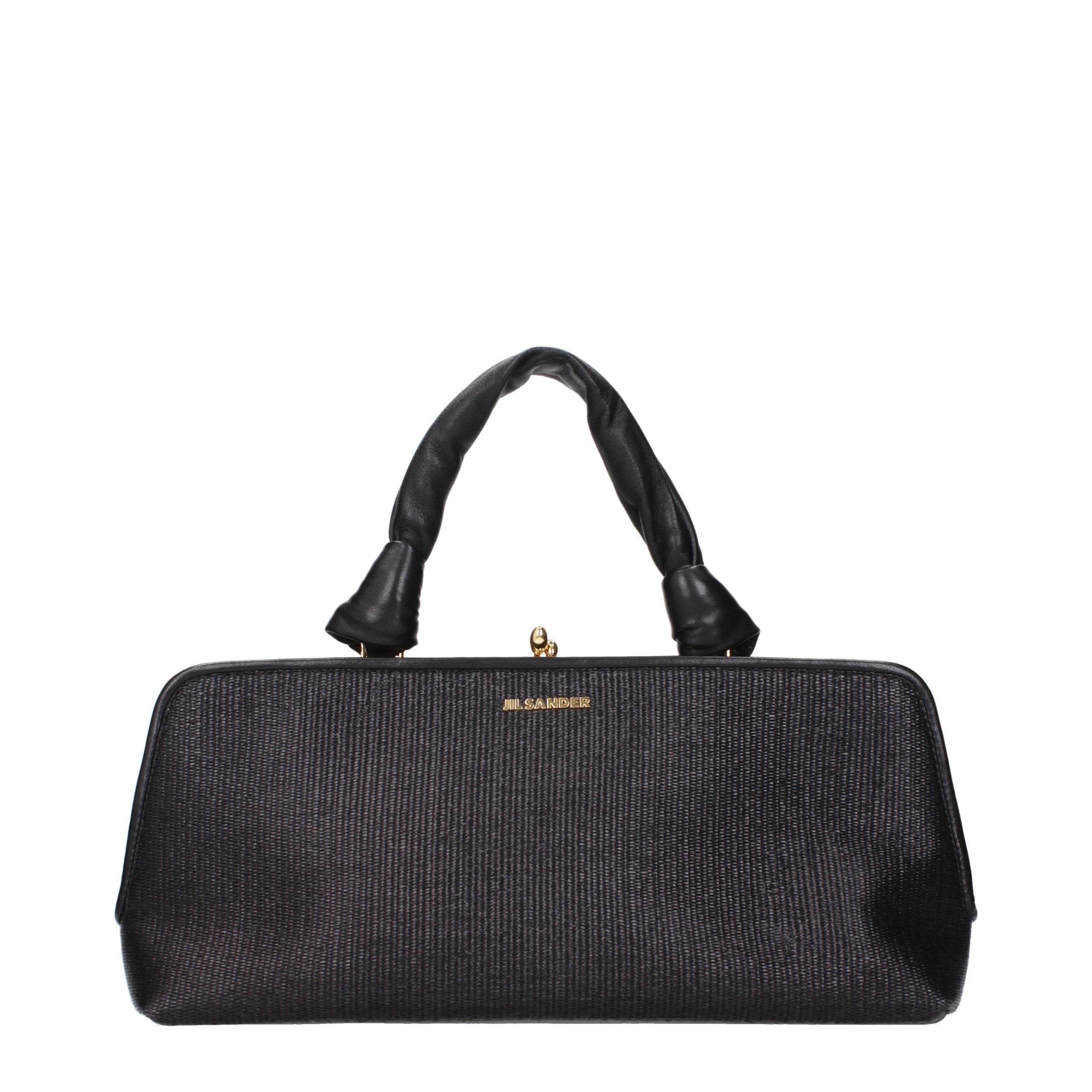 Black Raffia Handbag