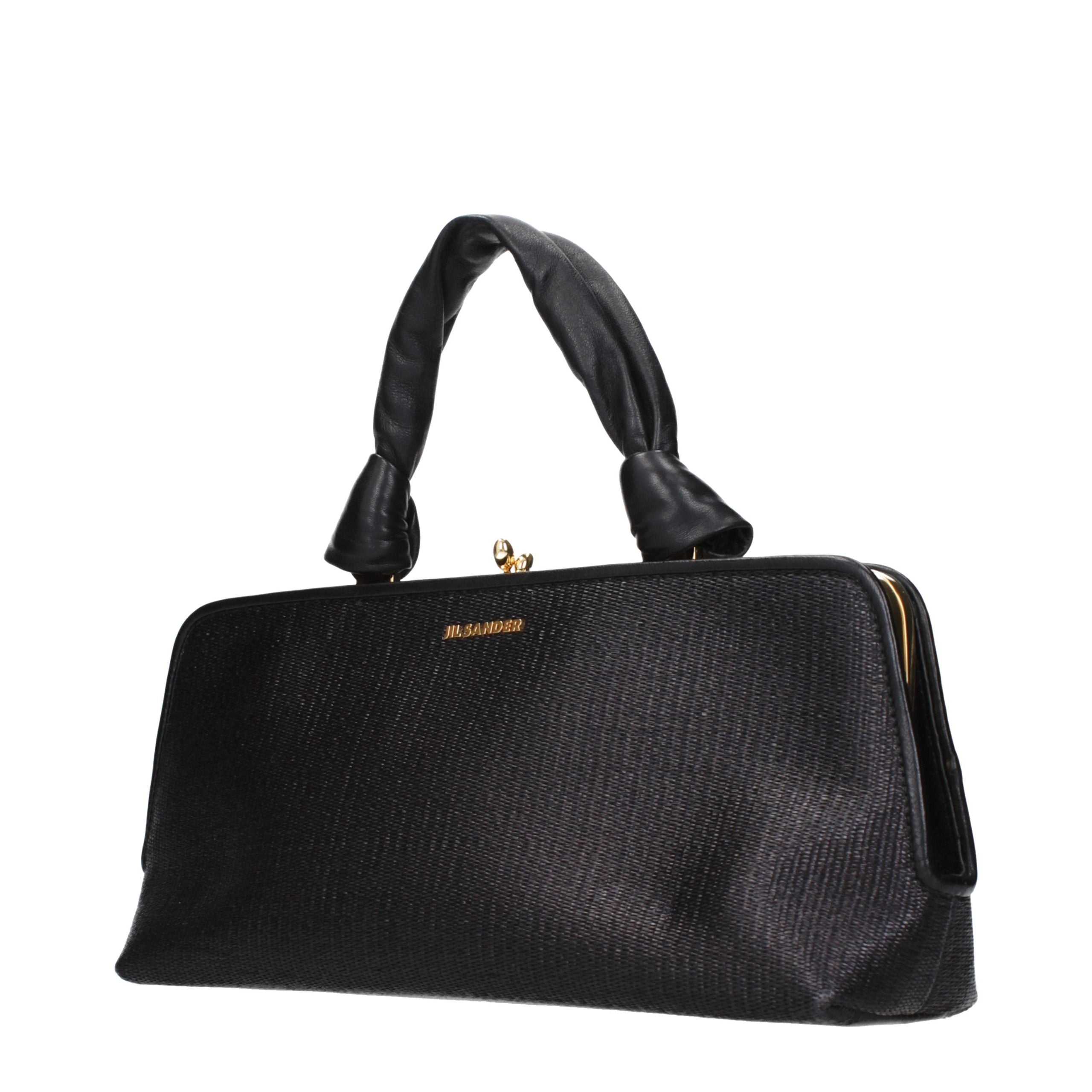 Black Raffia Handbag