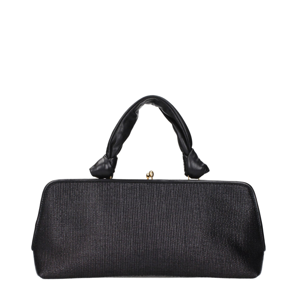 Black Raffia Handbag
