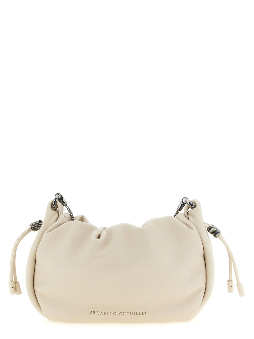 White Lamb Leather Crossbody Bag