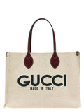 Beige Polyethylene Tote Bag