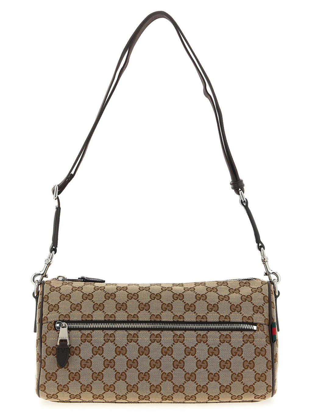 Beige Polyester Crossbody Bag