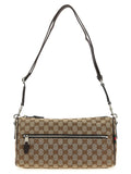 Beige Polyester Crossbody Bag