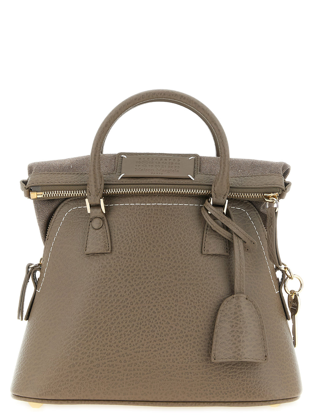 Gray Calfskin Shoulder Bag