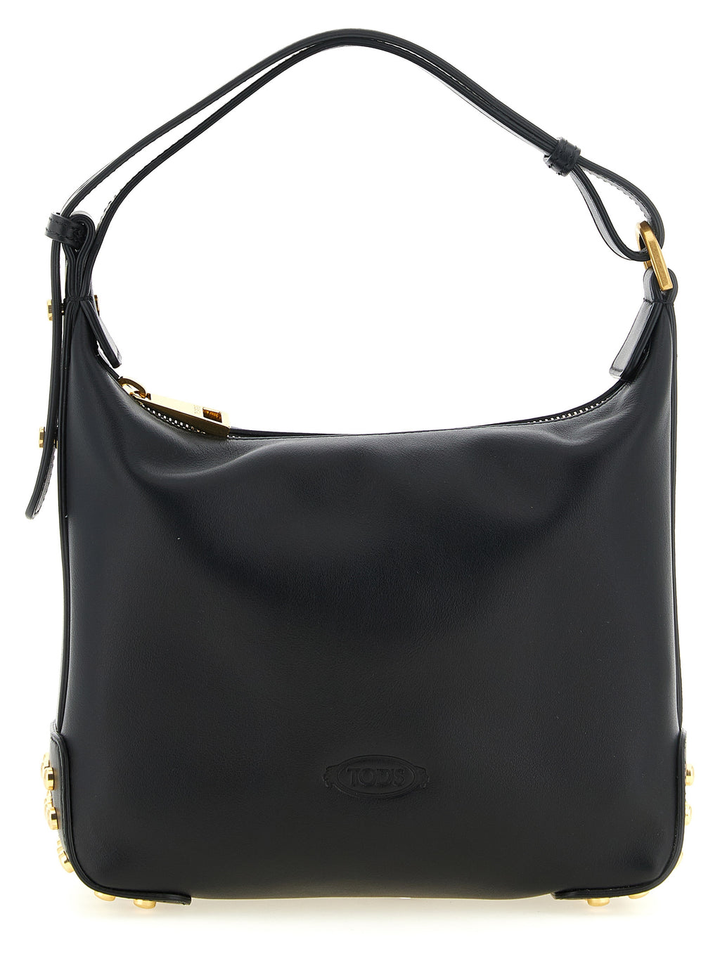 Black Calfskin Shoulder Bag
