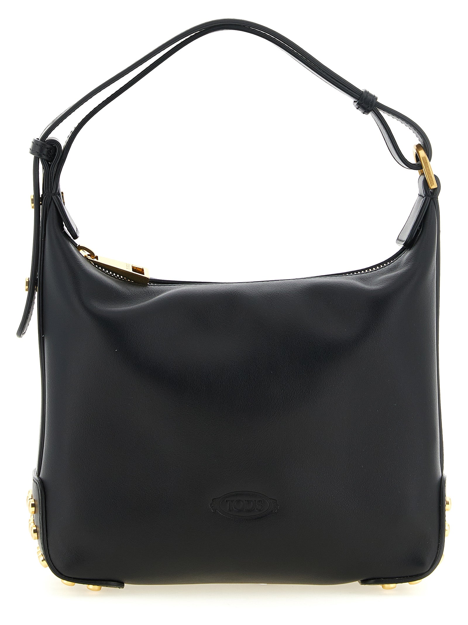 Black Calfskin Shoulder Bag