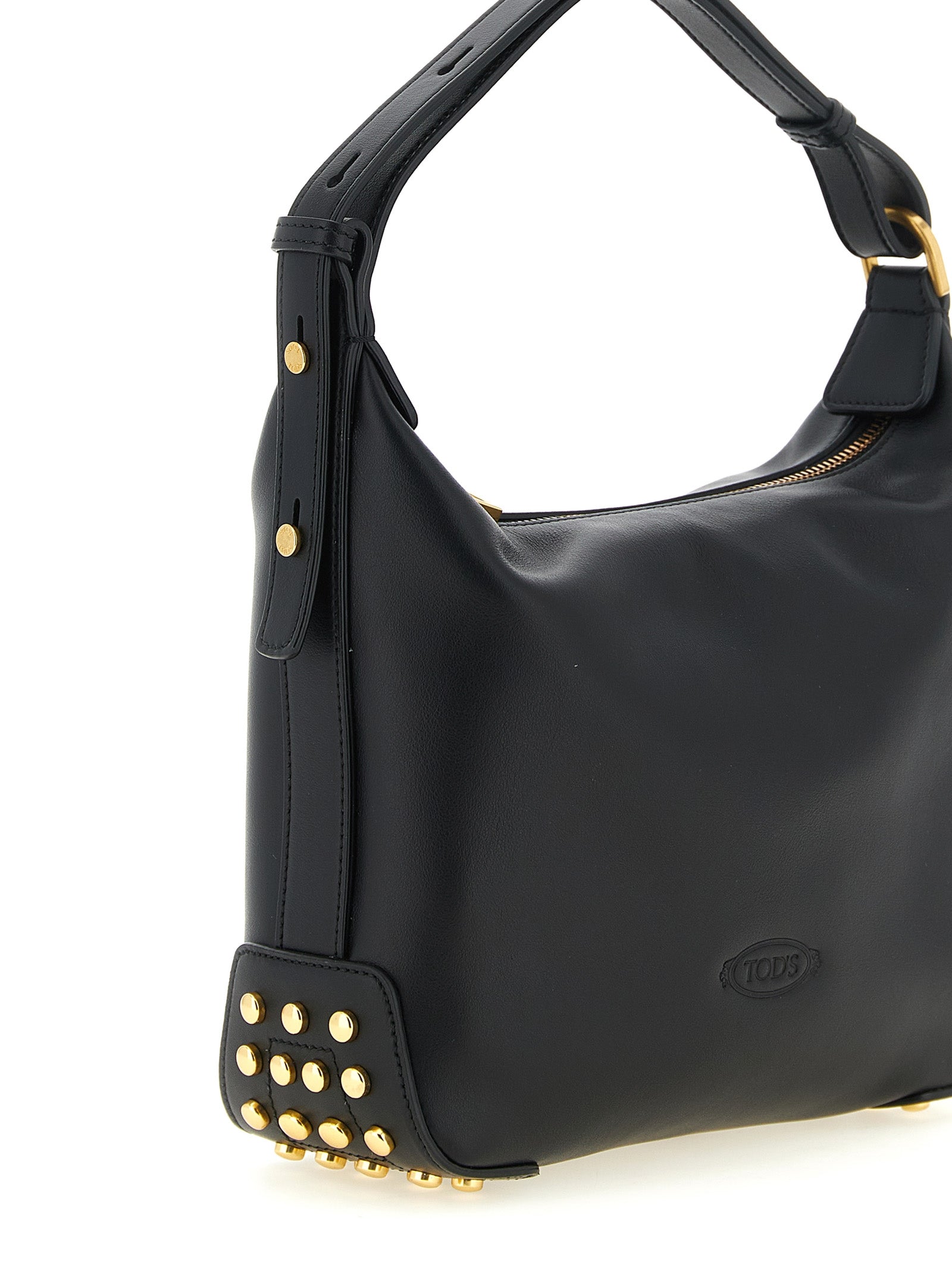 Black Calfskin Shoulder Bag