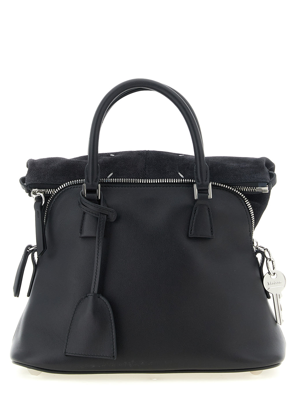 Black Calfskin Shoulder Bag