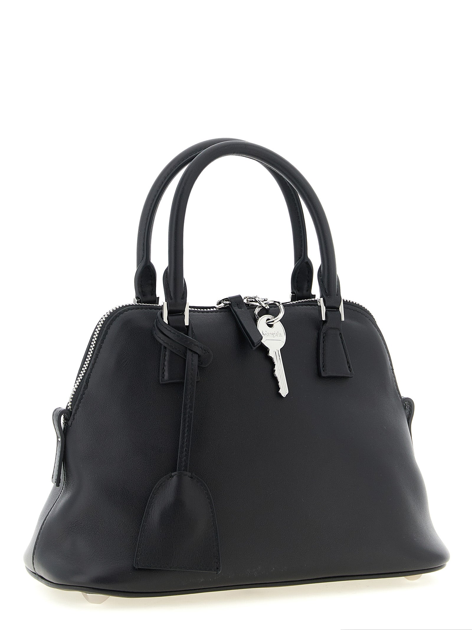 Black Calfskin Shoulder Bag