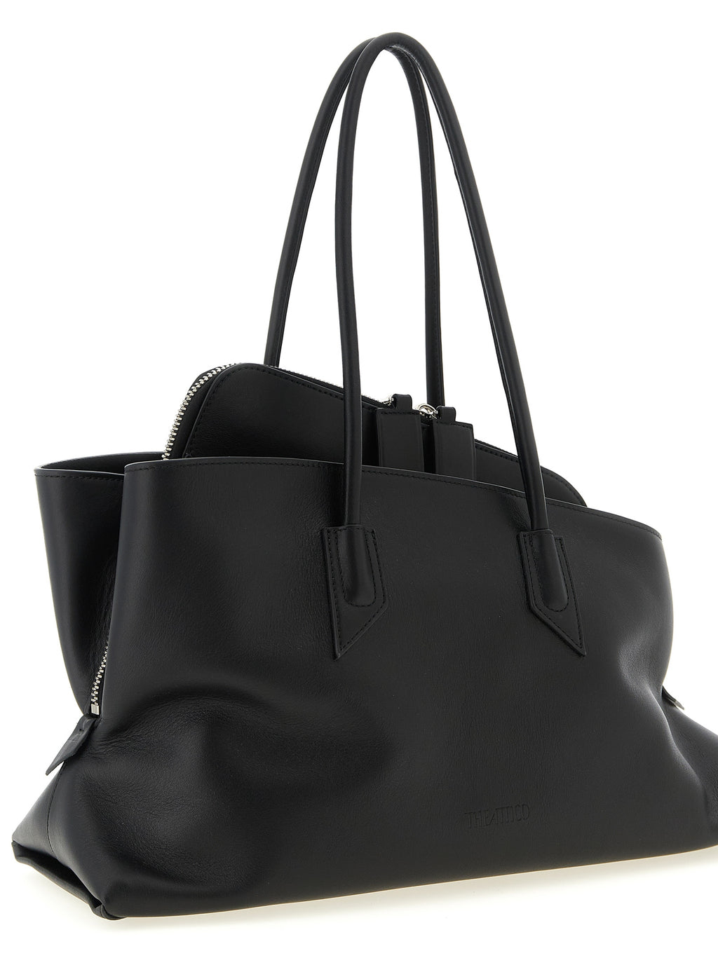 Black Calfskin Shoulder Bag
