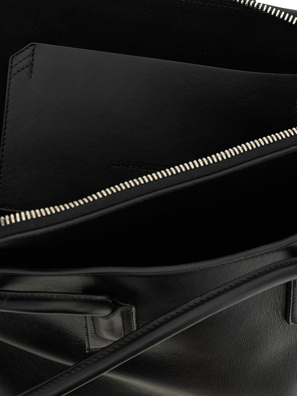 Black Calfskin Shoulder Bag