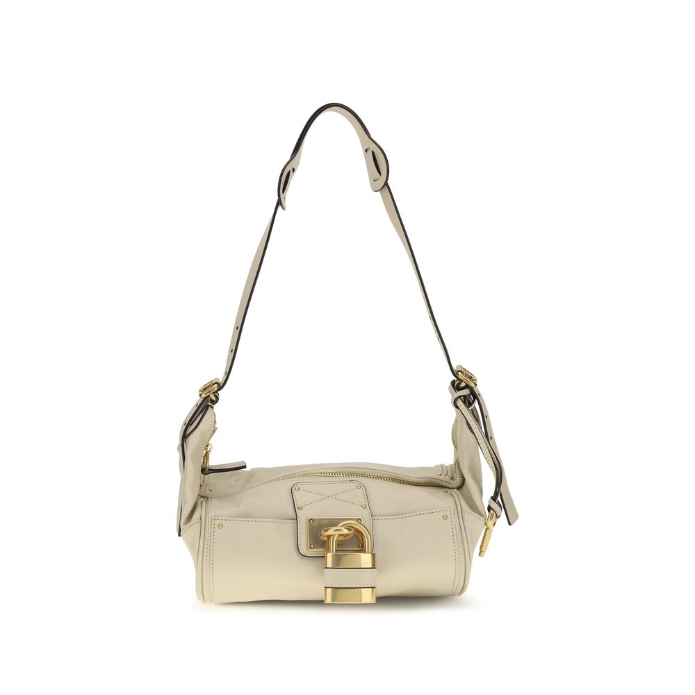 Beige Calf Leather Bos Taurus Shoulder Bag