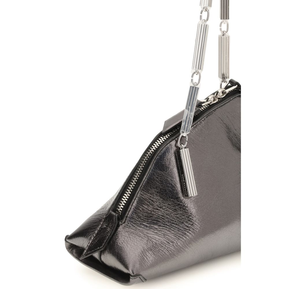 Silver Calf Leather Bos Taurus Handbag