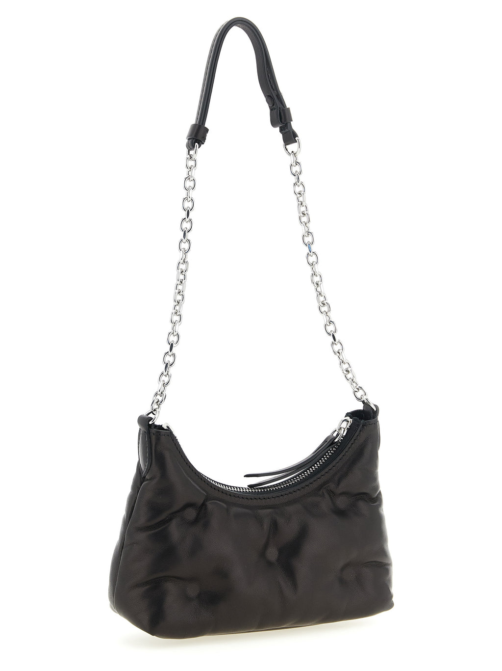 Black Lamb Leather Crossbody Bag