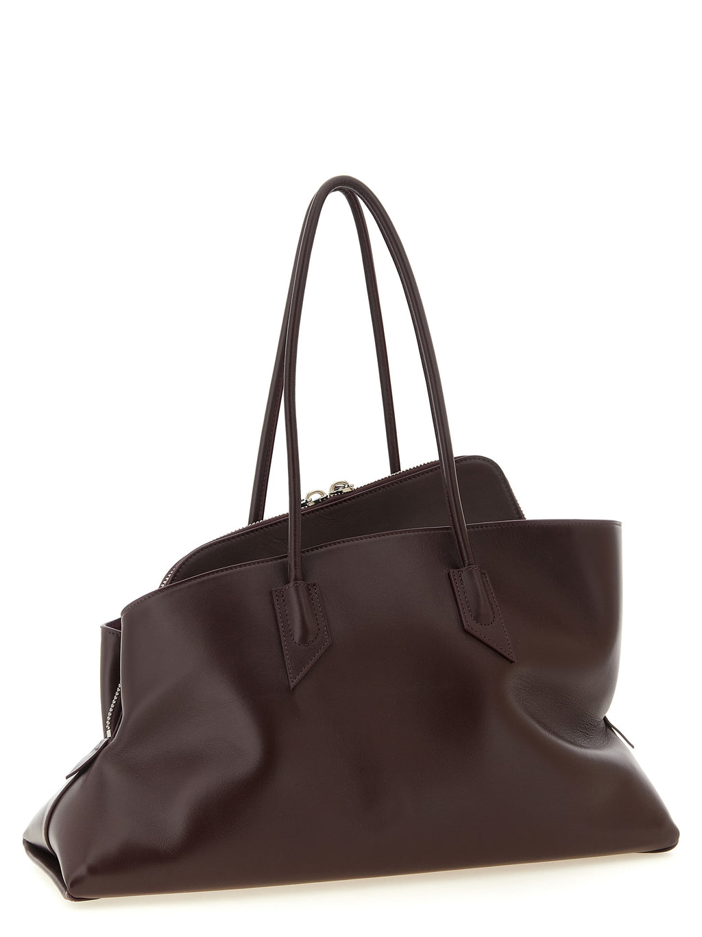 Purple Bovine Leather Shoulder Bag