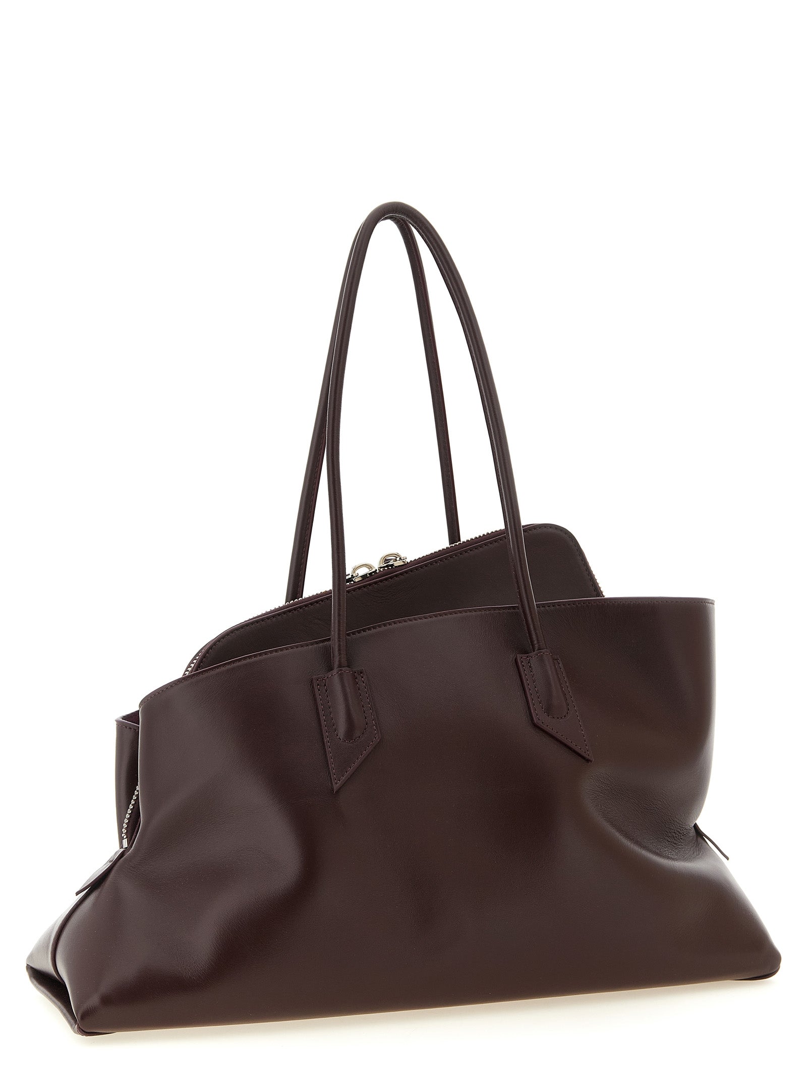 Purple Bovine Leather Shoulder Bag