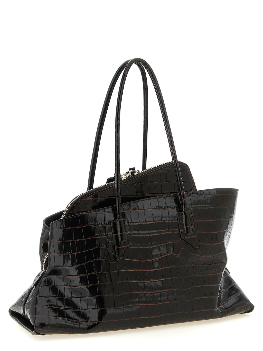 Brown Bovine Leather Shoulder Bag