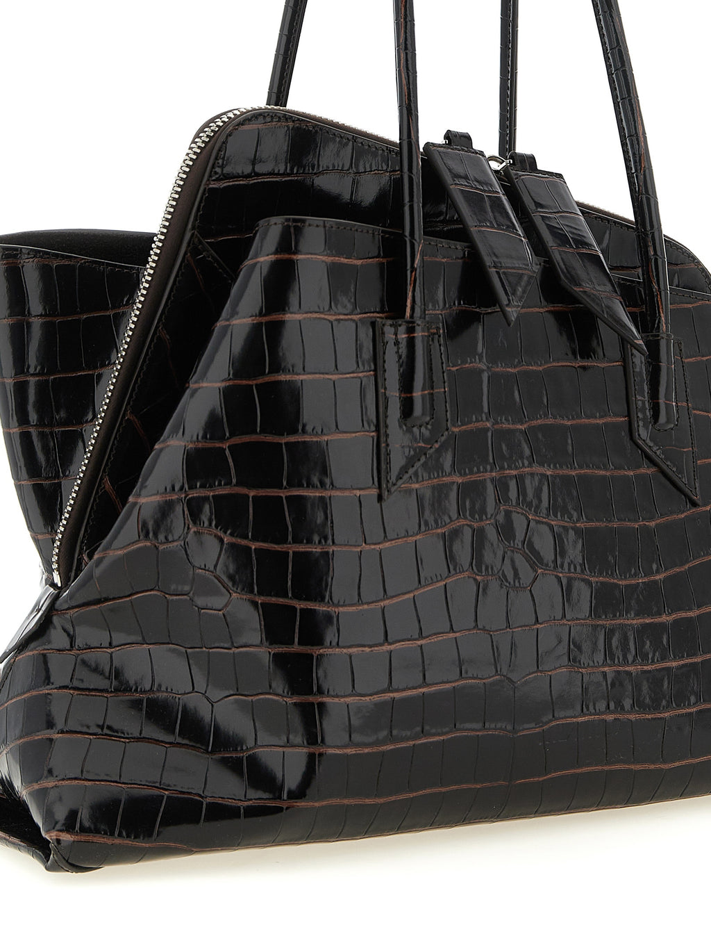 Brown Bovine Leather Shoulder Bag