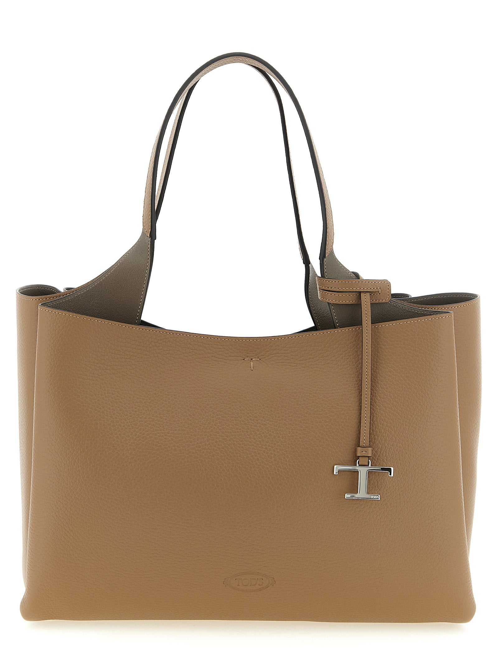 Tod's Brown Calfskin Tote Bag
