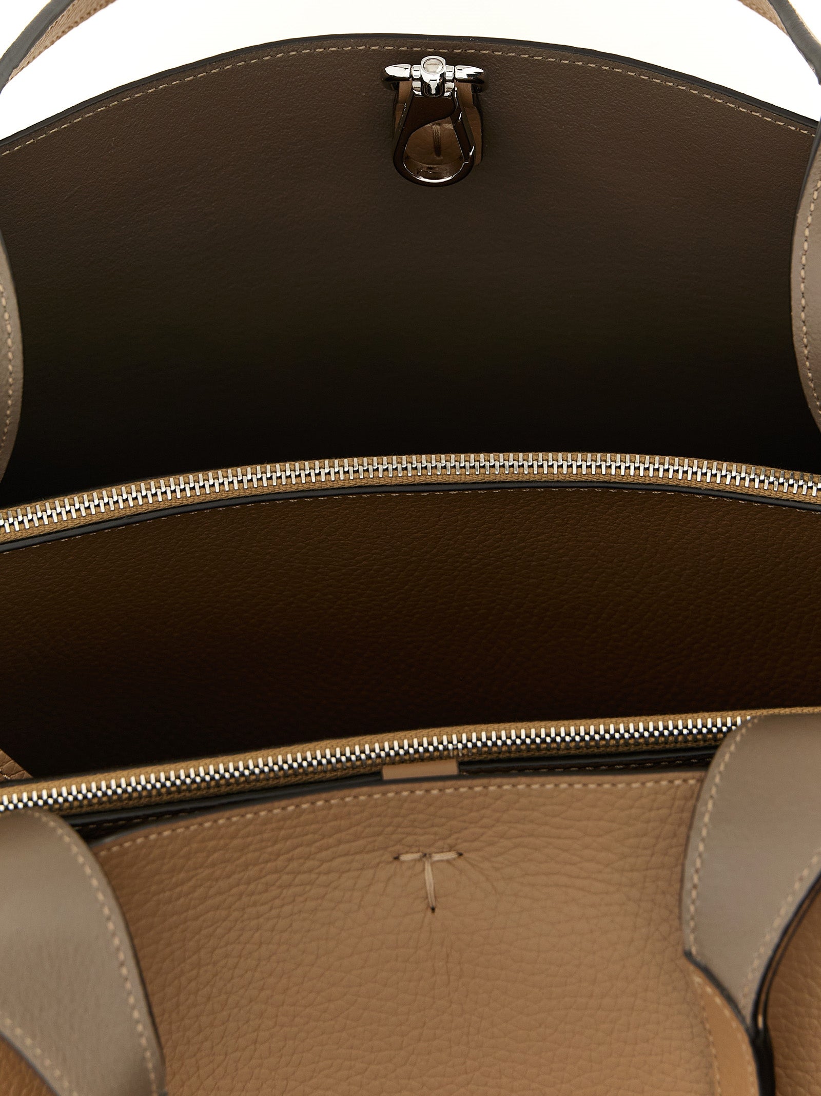 Tod's Brown Calfskin Tote Bag