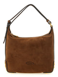 Brown Calfskin Shoulder Bag